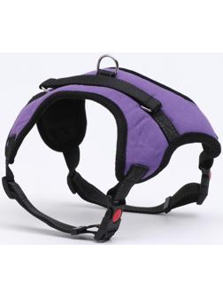 Шлейка мягкая со светоотражающаяи, XL, расширенная (ОШ 54-69, ОГ 64-86 см), фиолетовая