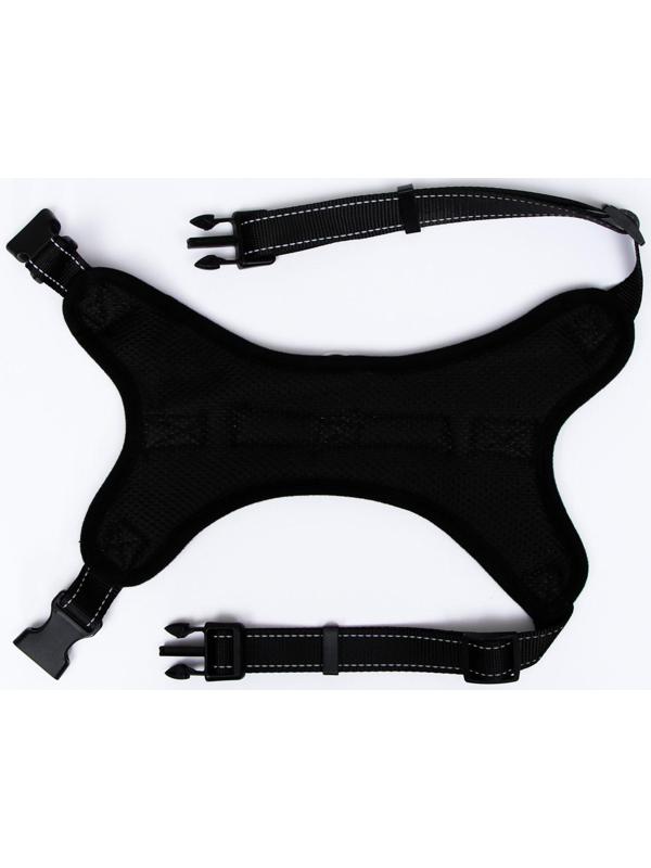 Шлейка мягкая со светоотражающаяи, XL, расширенная (ОШ 54-69, ОГ 64-86 см), фиолетовая