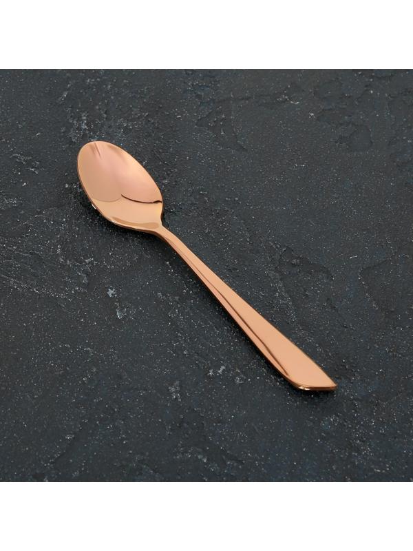 Ложка чайная из нержавеющей стали Magistro «Эми», h=15,5 см, на подвесе, цвет бронзовый