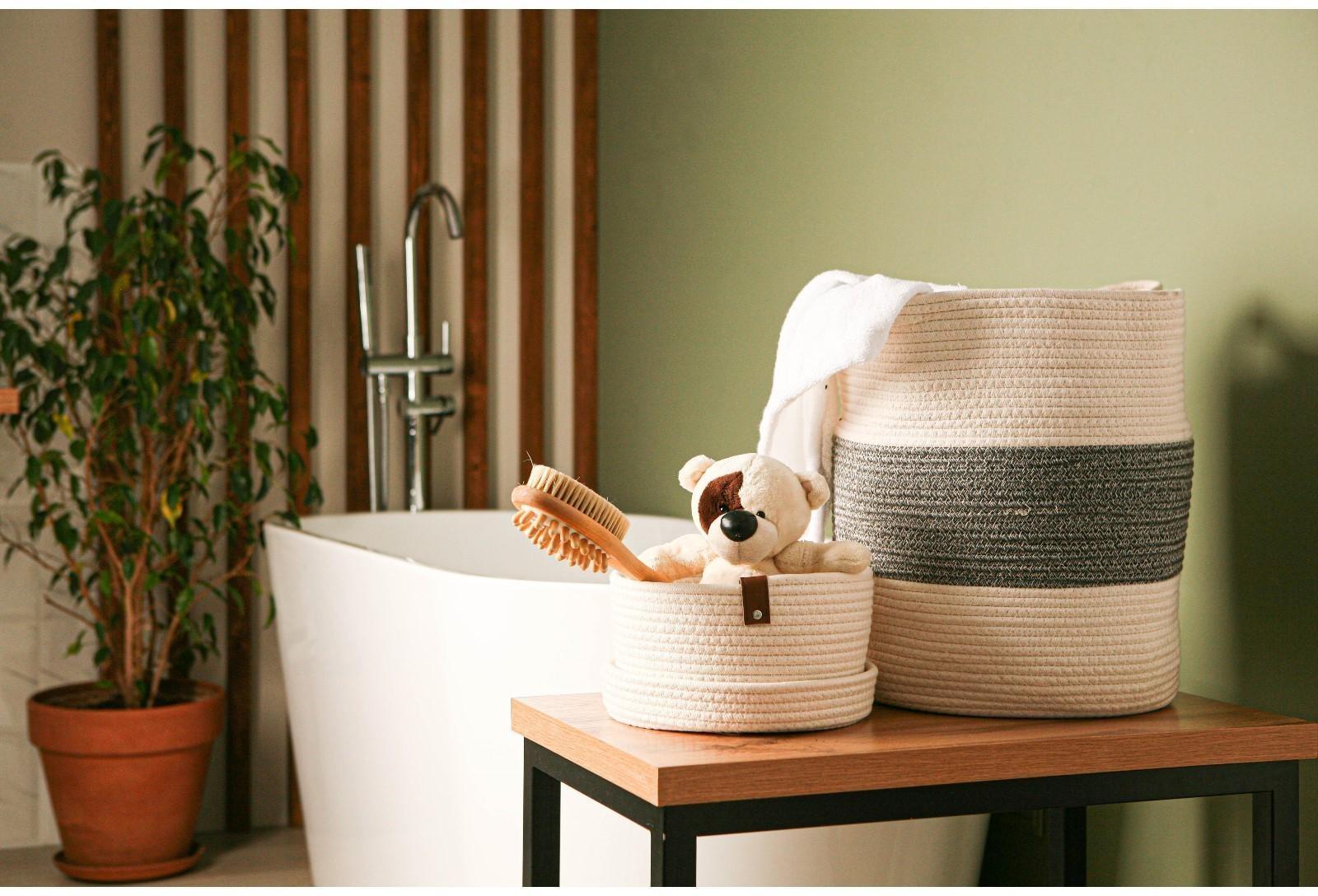 Корзина плетёная для белья Доляна «Милано», 37×35 см