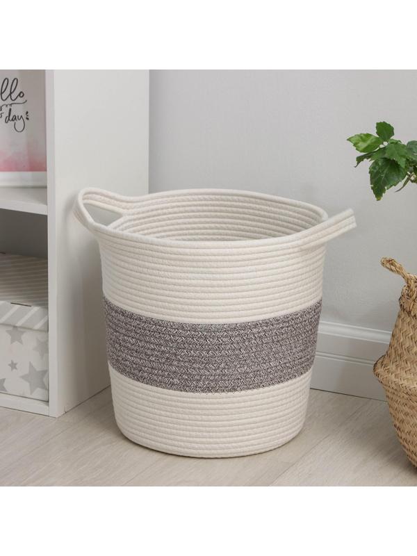 Корзина плетёная для белья Доляна «Милано», 37×35 см