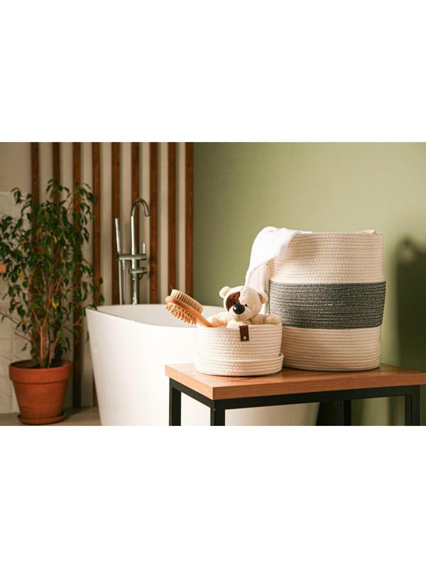 Корзина плетёная для белья Доляна «Милано», 37×35 см