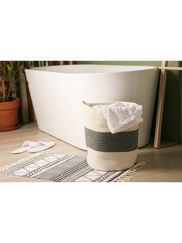 Корзина плетёная для белья Доляна «Милано», 37×35 см