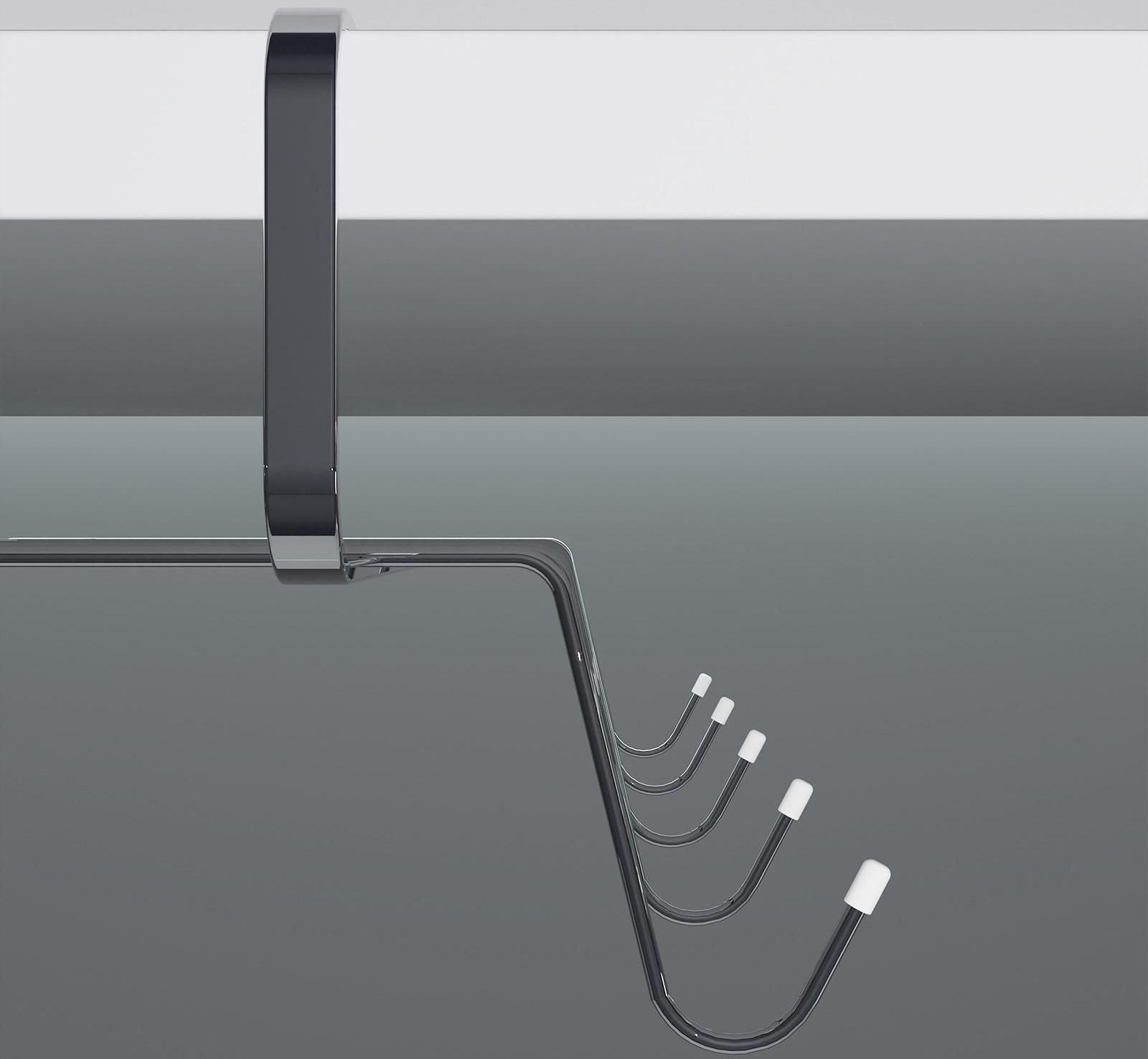 Держатель для кружек подвесной на 10 предметов Доляна, 29×14×8,5 см, цвет серебряный