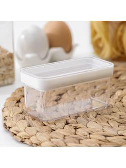 Контейнер для специй «Степ», 120 мл, 5×5×10 см, цвет белый