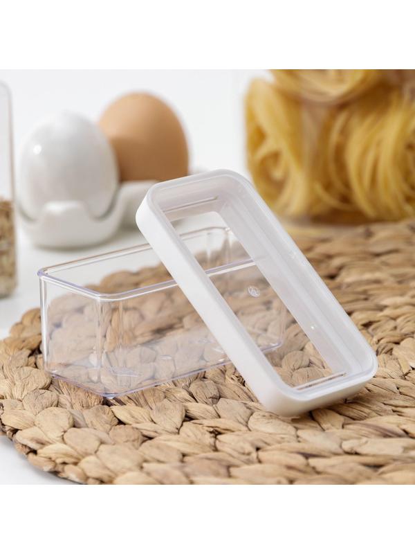 Контейнер для специй «Степ», 120 мл, 5×5×10 см, цвет белый