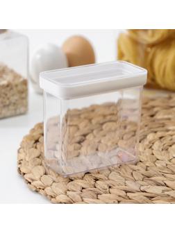 Контейнер для специй «Степ», 270 мл, 9,5×5×10 см, цвет белый