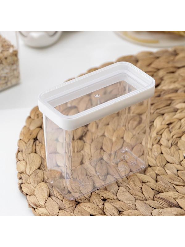 Контейнер для специй «Степ», 270 мл, 9,5×5×10 см, цвет белый