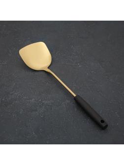 Лопатка из нержавеющей стали «Прайм», h=37,5 см, цвет металла золотой