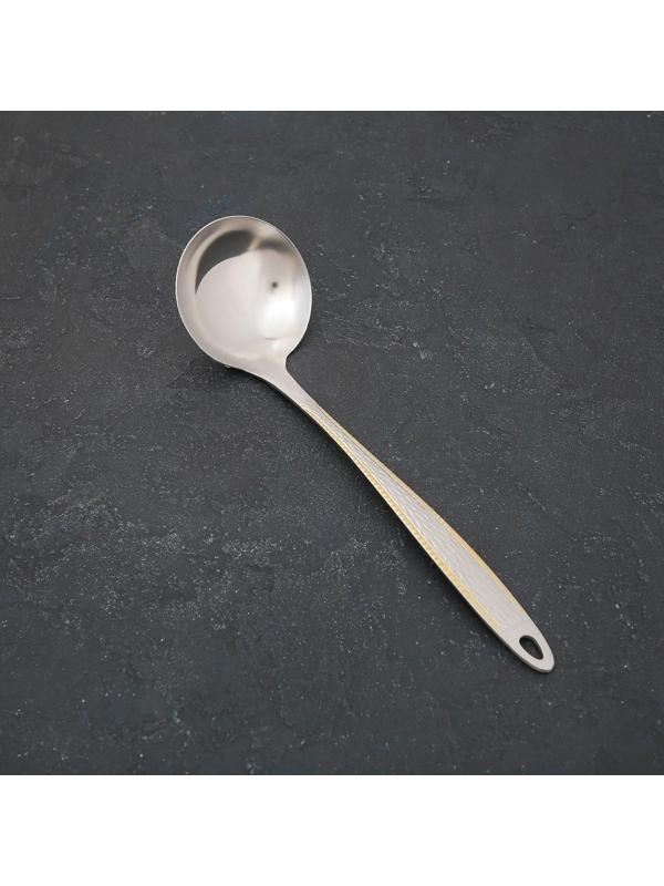 Ложка разливательная из нержавеющей стали «Плетение», h=32 см