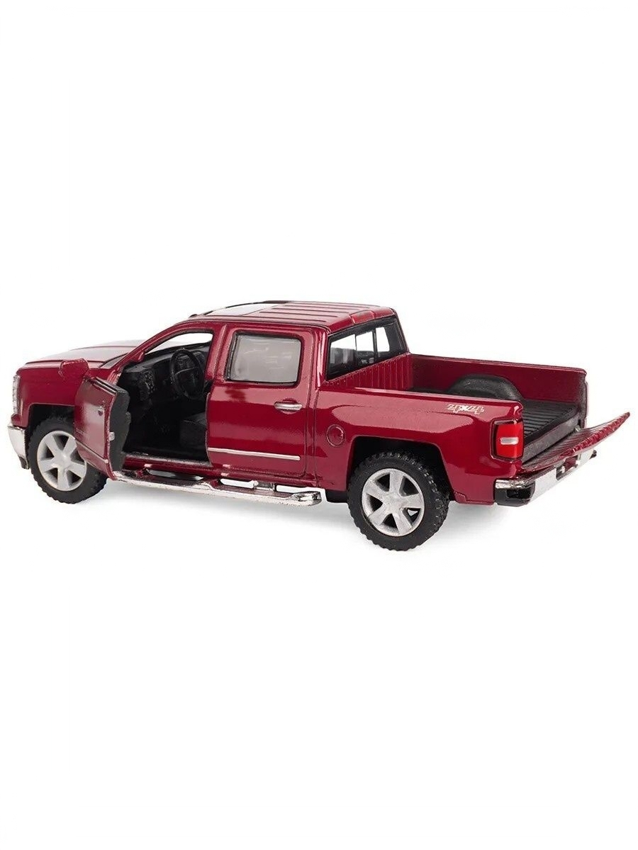 Машинка металлическая Kinsmart 1:46 «2014 Chevrolet Silverado» KT5381D инерционная / Красный