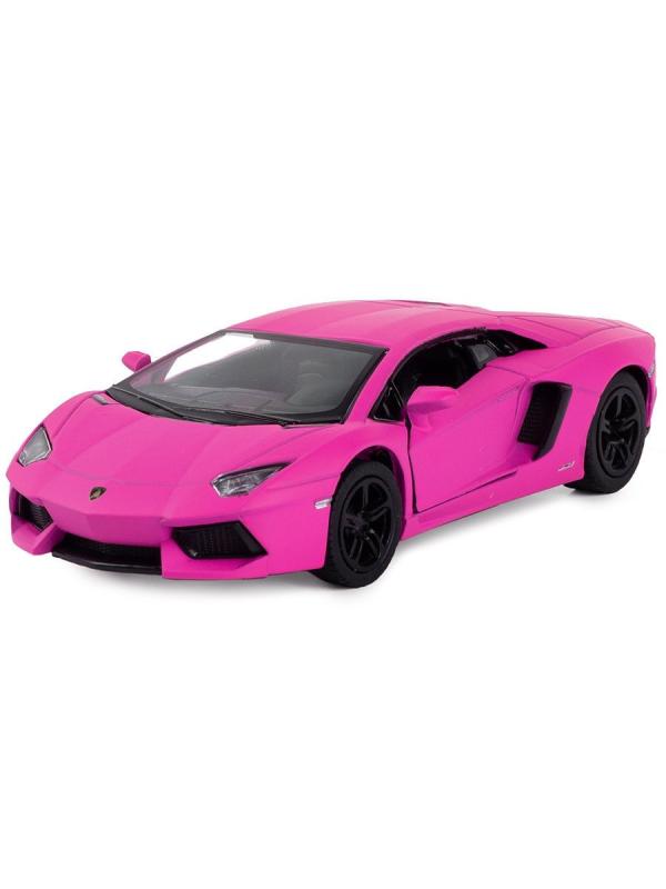 Металлическая машинка Kinsmart 1-32-36 «Matte Lamborghini» KT5370D, инерционная / Розовый