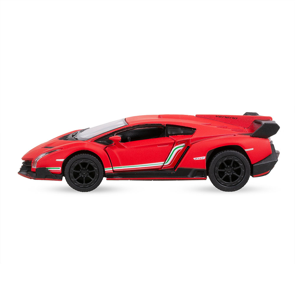 Металлическая машинка Kinsmart 1-32-36 «Matte Lamborghini» KT5370D, инерционная / Красно-черный