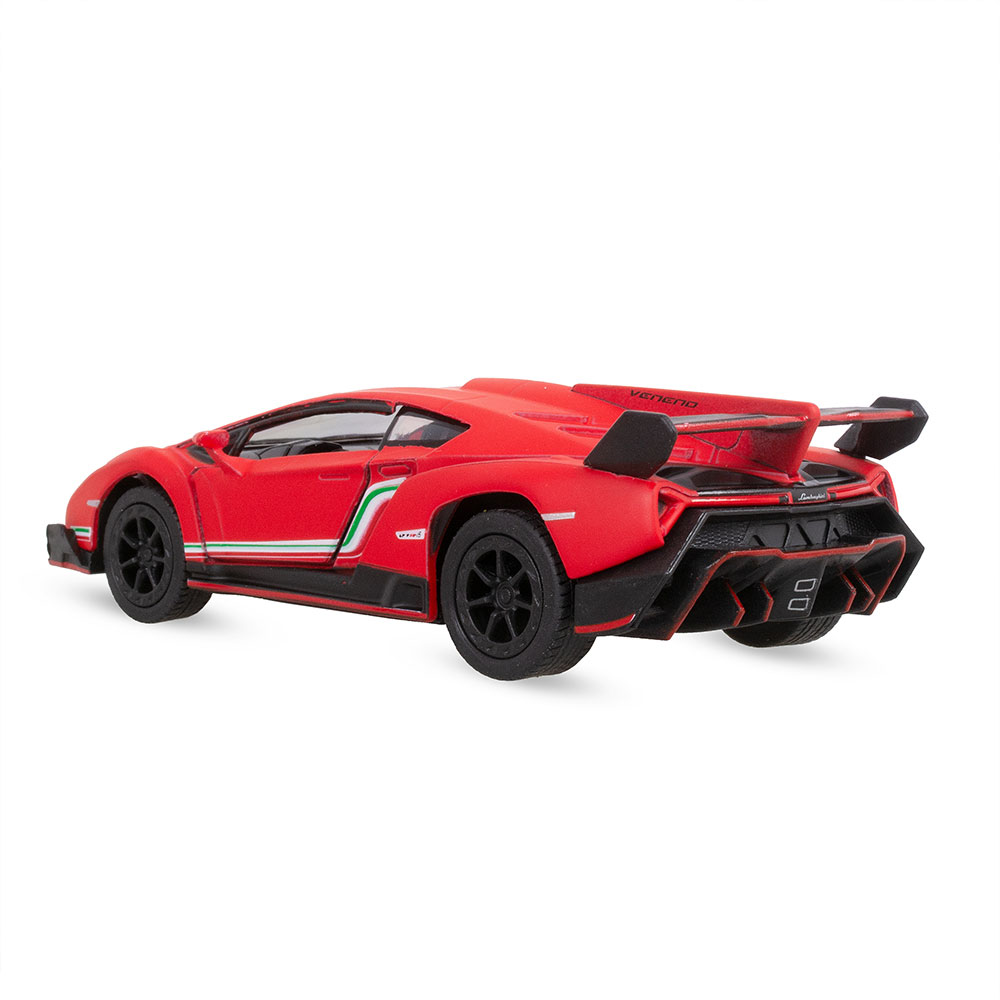 Металлическая машинка Kinsmart 1-32-36 «Matte Lamborghini» KT5370D, инерционная / Красно-черный