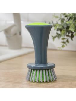 Щётка для посуды с высокой ручкой Доляна «Цилиндр», 7×13 см, цвет МИКС