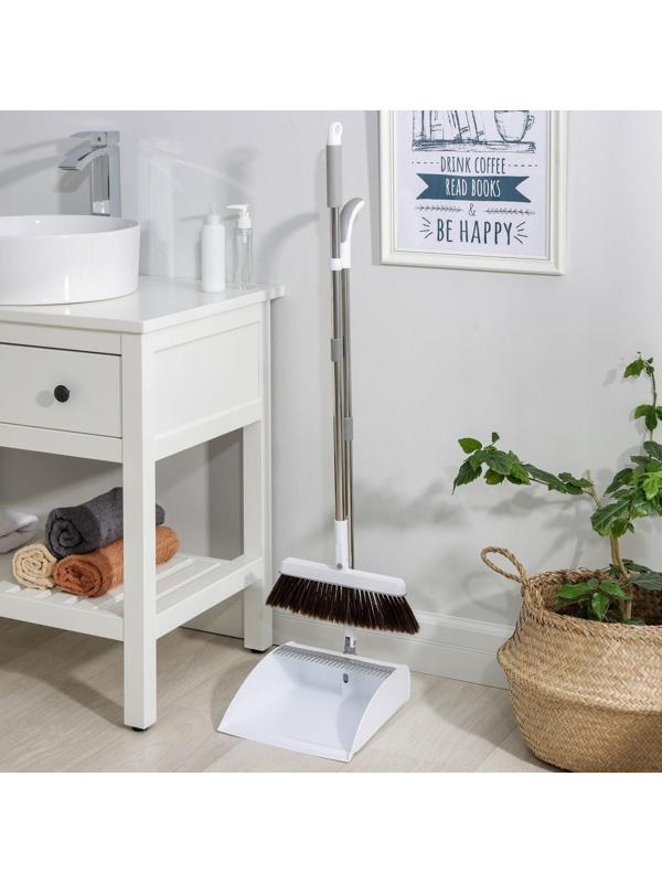 Щётка для пола с совком Raccoon: щётка 25×95, совок 26×25×94 см