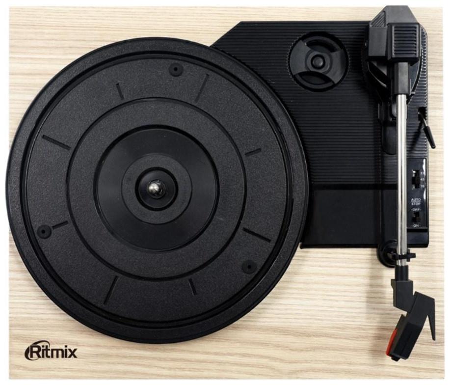 Проигрыватель виниловых дисков RITMIX LP-240, 6 Вт, RCA, Type-B, светлое дерево