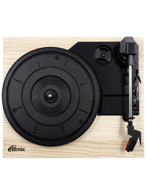 Проигрыватель виниловых дисков RITMIX LP-240, 6 Вт, RCA, Type-B, светлое дерево