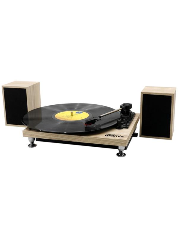 Проигрыватель виниловых дисков RITMIX LP-240, 6 Вт, RCA, Type-B, светлое дерево