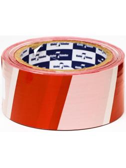 Лента для ограждений Klebebänder, 50мм*90м, бело-красная, неклейкая