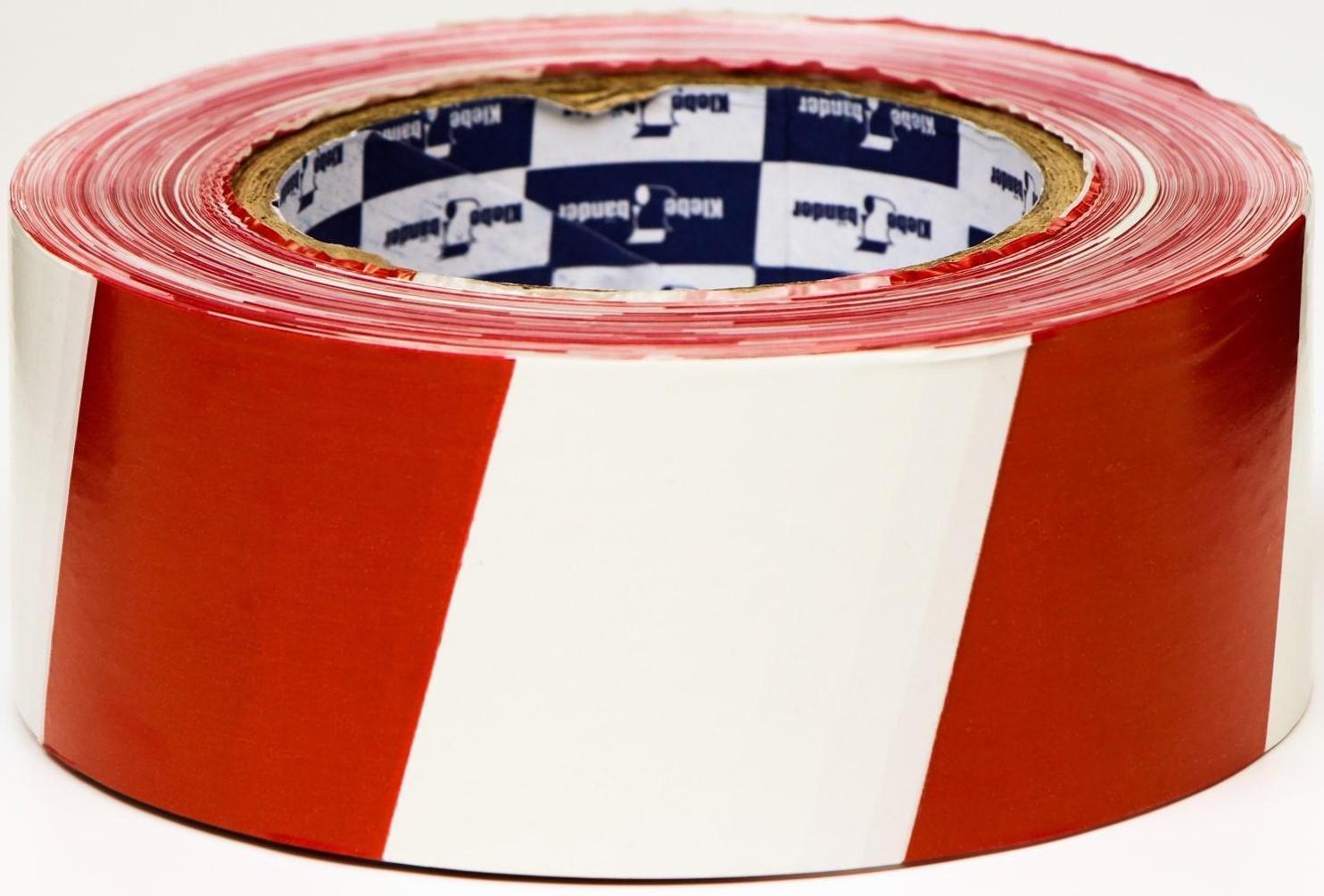 Лента для ограждений Klebebänder, 50мм*200м, бело-красная, неклейкая