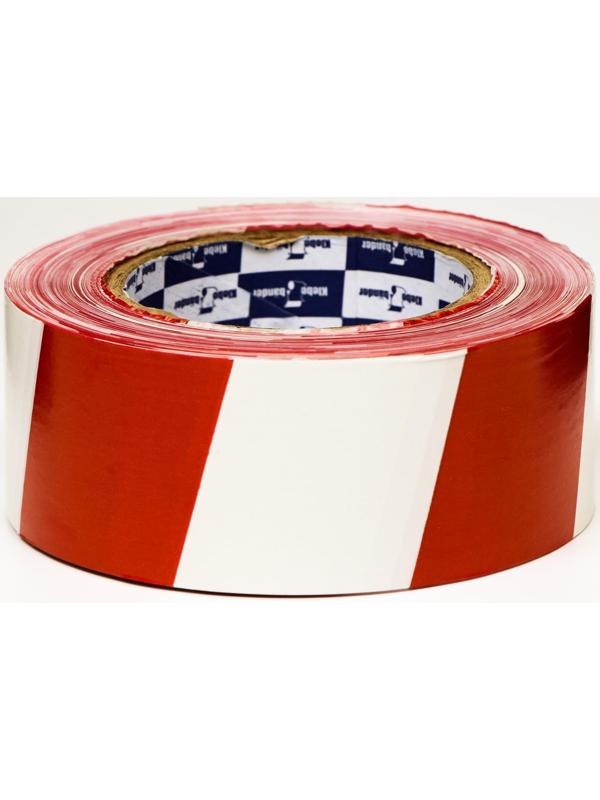 Лента для ограждений Klebebänder, 50мм*200м, бело-красная, неклейкая