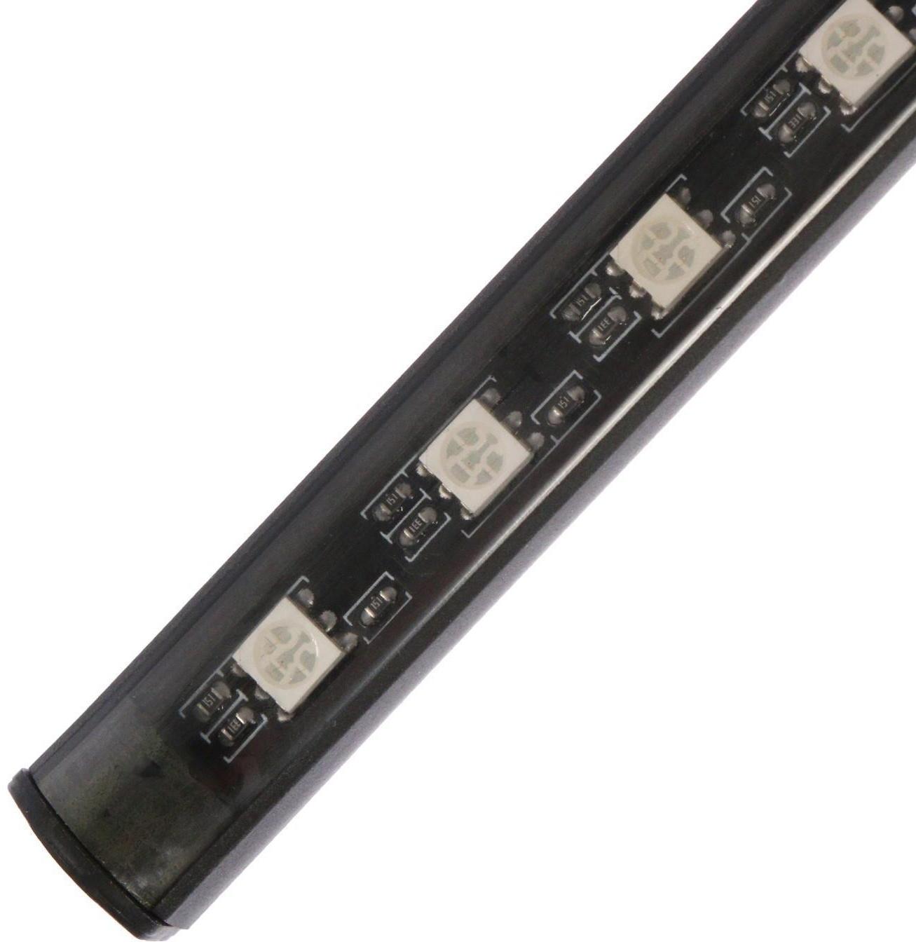 Подсветка салона 9 LED-5050, 14 см, пульт, светомузыка, мультисвет RGB, 4 шт