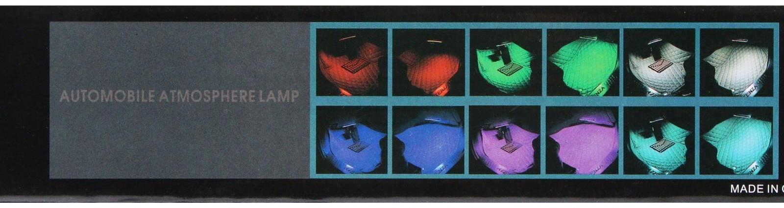 Подсветка салона 9 LED-5050, 14 см, пульт, светомузыка, мультисвет RGB, 4 шт