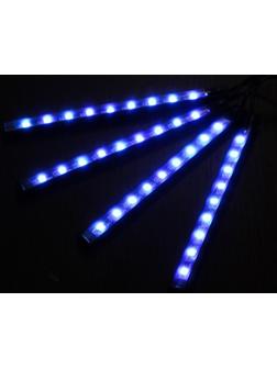 Подсветка салона 9 LED-5050, 14 см, пульт, светомузыка, мультисвет RGB, 4 шт