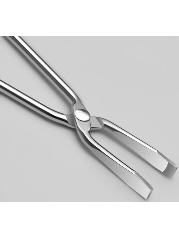 Пинцет в форме ножниц, прямой, 8,2 см, цвет серебристый