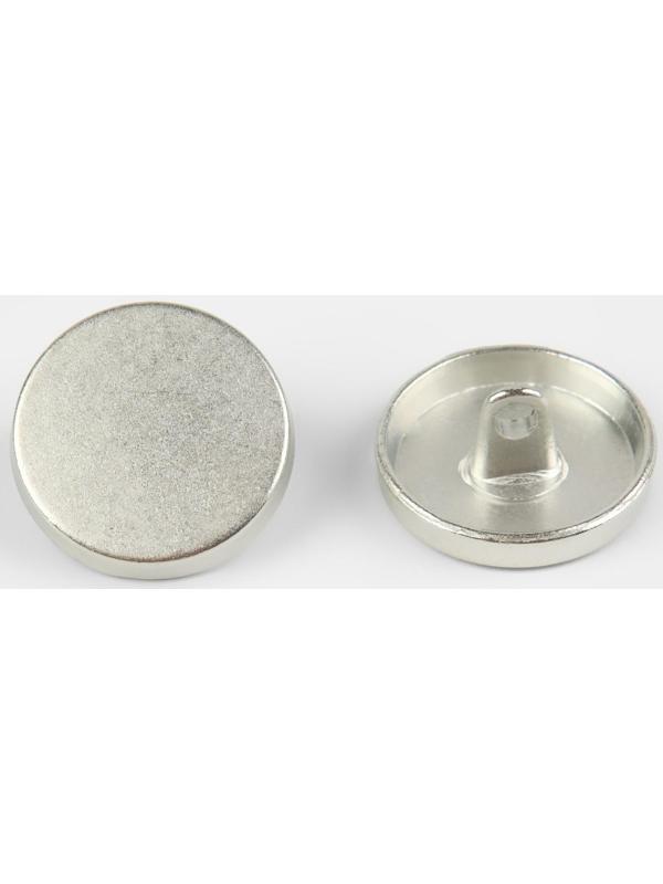 Набор металлических пуговиц на ножке, d = 18 мм, 10 шт, цвет серебряный матовый