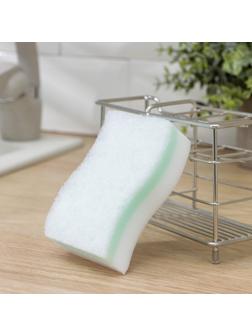 Губка меламиновая «Тройной эффект», 3 слоя: меламин, поролон, абразив, 11×7×3 см