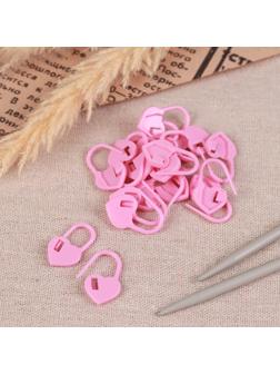 Набор маркеров для петель «Сердце», 20 шт, цвет розовый