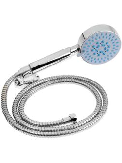 Набор для душа ZEIN Z0505, шланг 150 см, держатель, лейка 5 режимов, хром