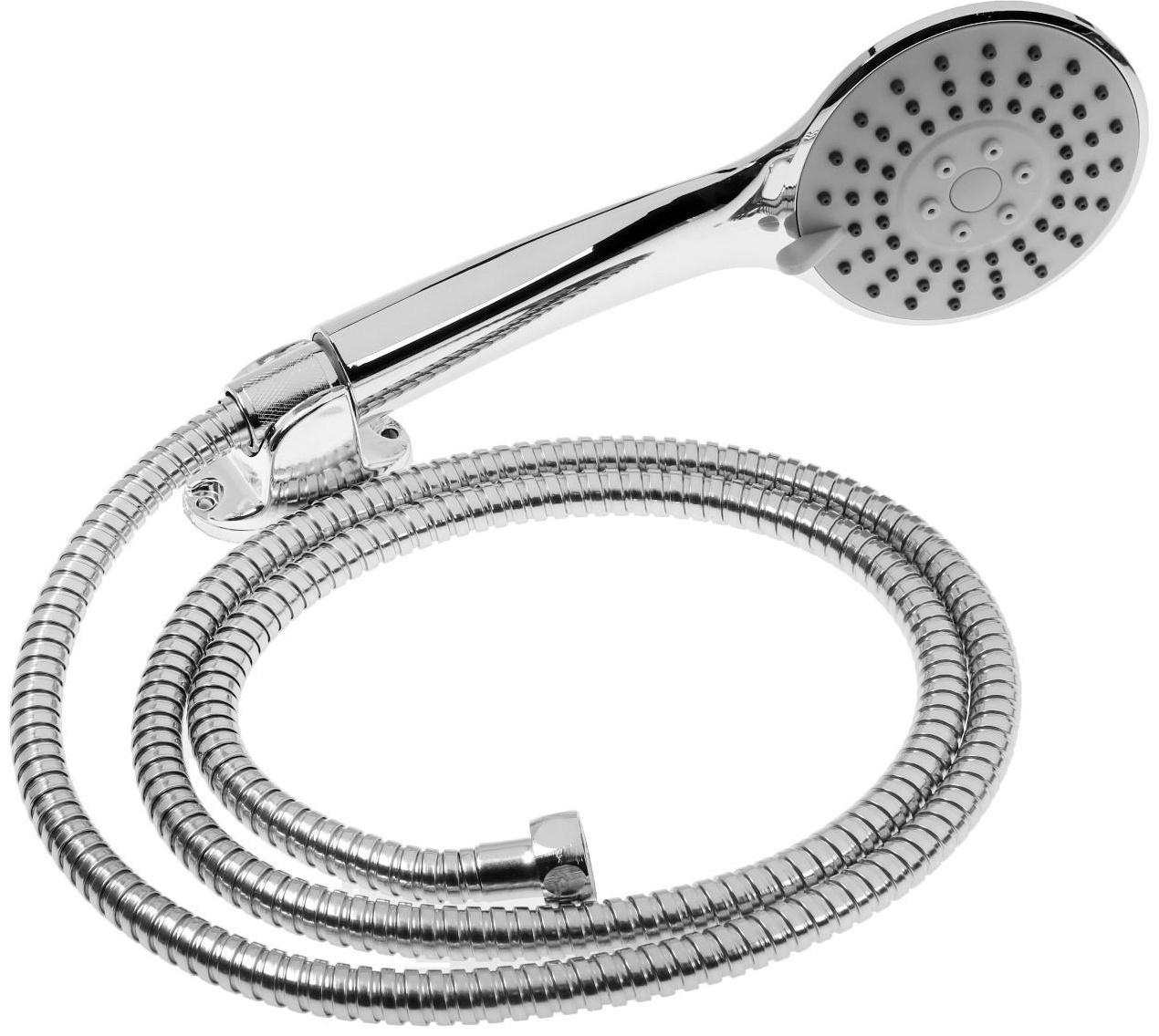 Набор для душа ZEIN Z0303, шланг 150 см, держатель, лейка 3 режима, хром