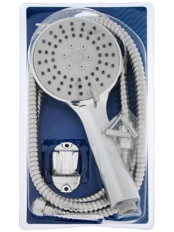 Набор для душа ZEIN Z0303, шланг 150 см, держатель, лейка 3 режима, хром