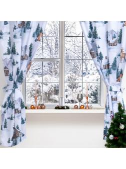 Комплект штор для кухни с подхватами Forest animals 145х180см-2 шт., габардин