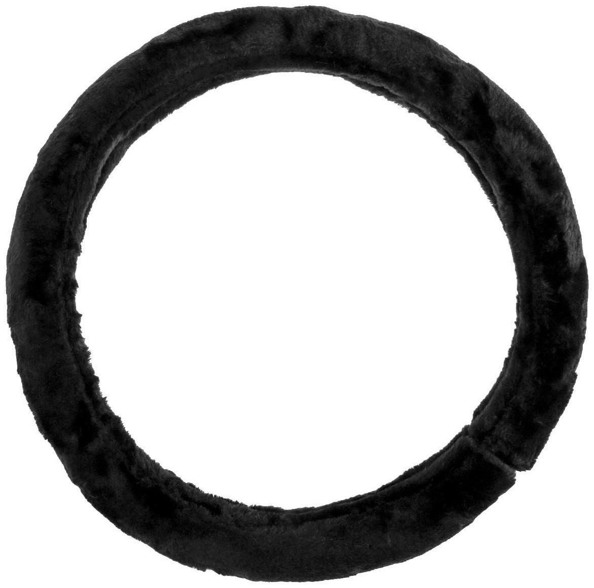 Оплетка на руль меховая, чёрный