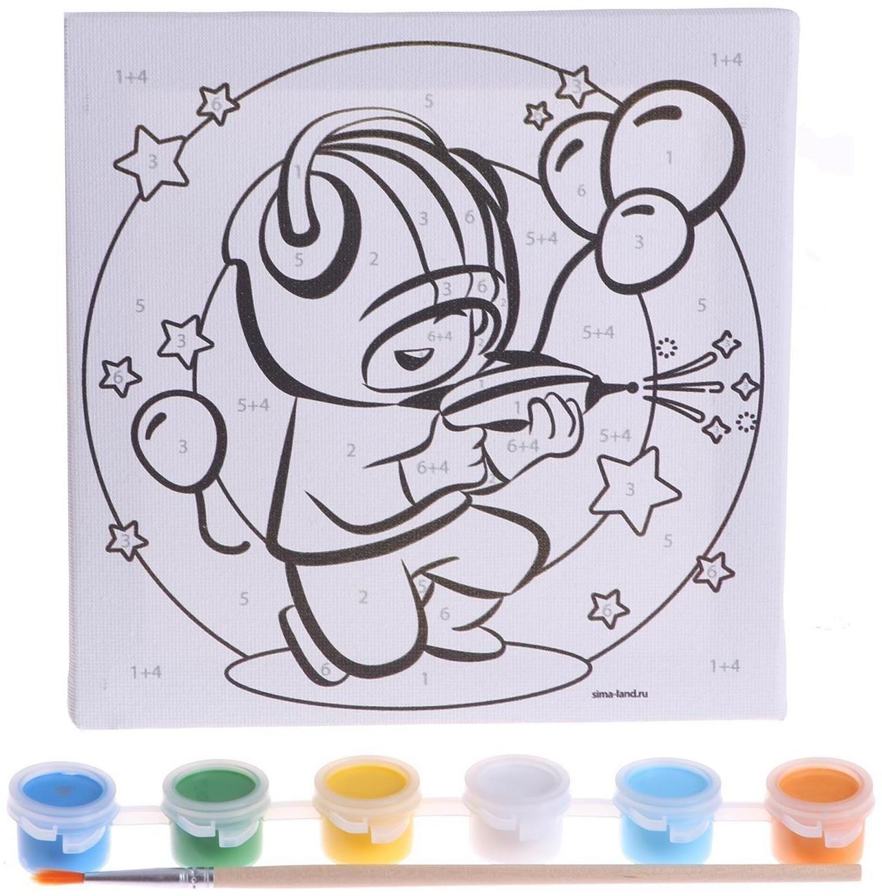 Картина по номерам «Звёздная битва» 15х15 см