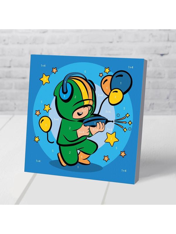 Картина по номерам «Звёздная битва» 15х15 см