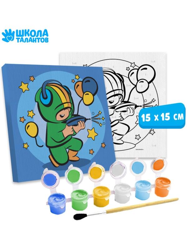 Картина по номерам «Звёздная битва» 15х15 см