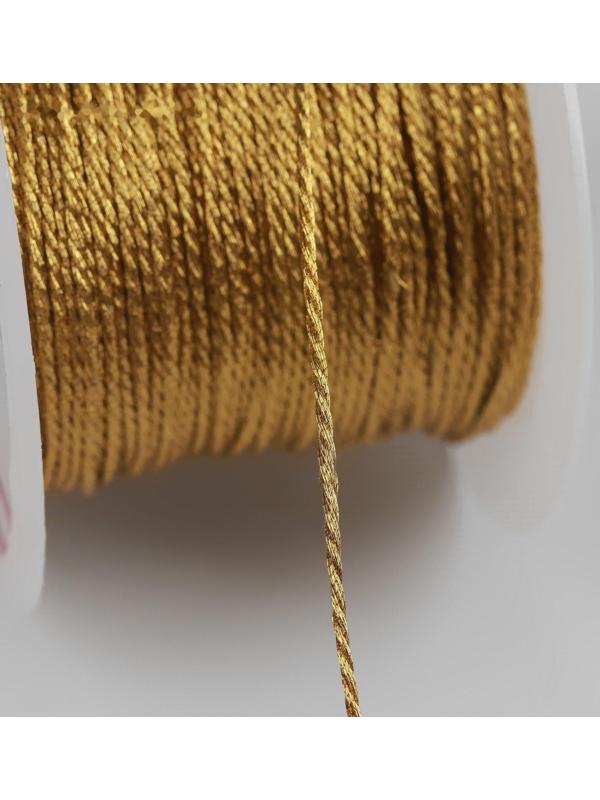 Нить для плетения, d = 1 мм, 25 ± 1 м, цвет золотой