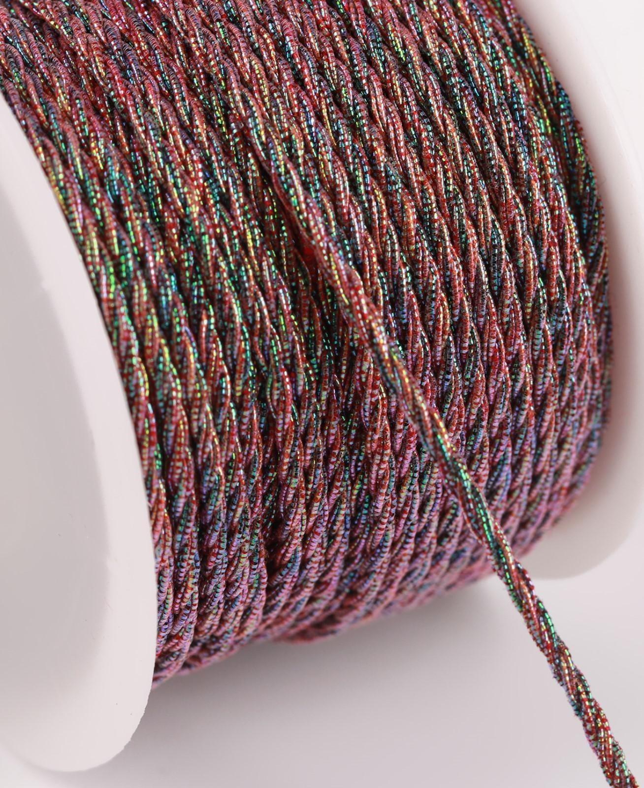 Нить для плетения, d = 2 мм, 25 ± 1 м, цвет радужный