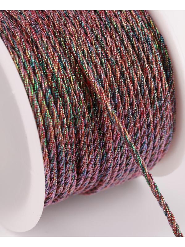 Нить для плетения, d = 2 мм, 25 ± 1 м, цвет радужный