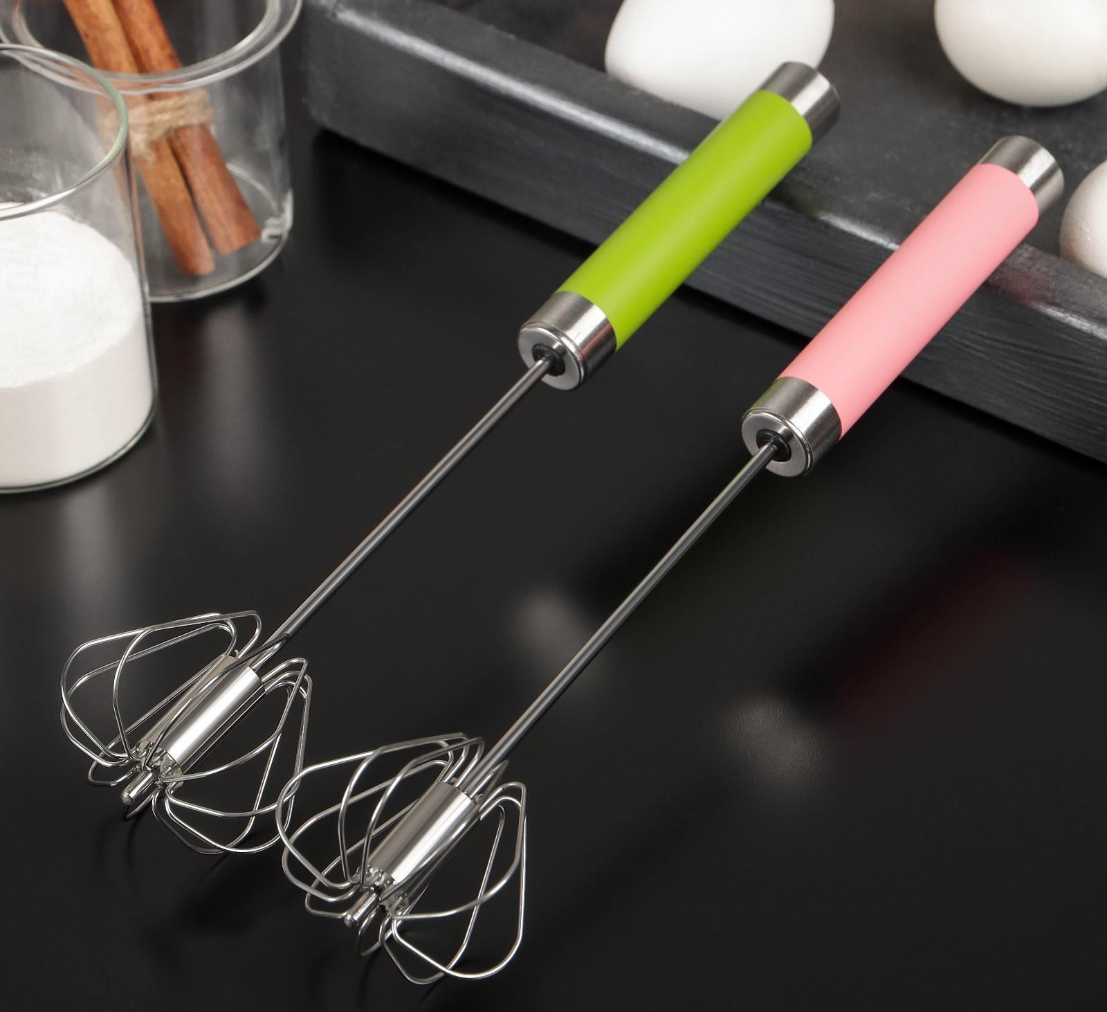 Миксер механический Доляна Color, 25 см, нержавеющая сталь, цвет МИКС