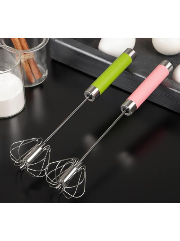 Миксер механический Доляна Color, 25 см, нержавеющая сталь, цвет МИКС