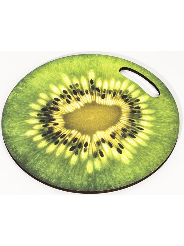 Доска разделочная и сервировочная круглая кухонная 