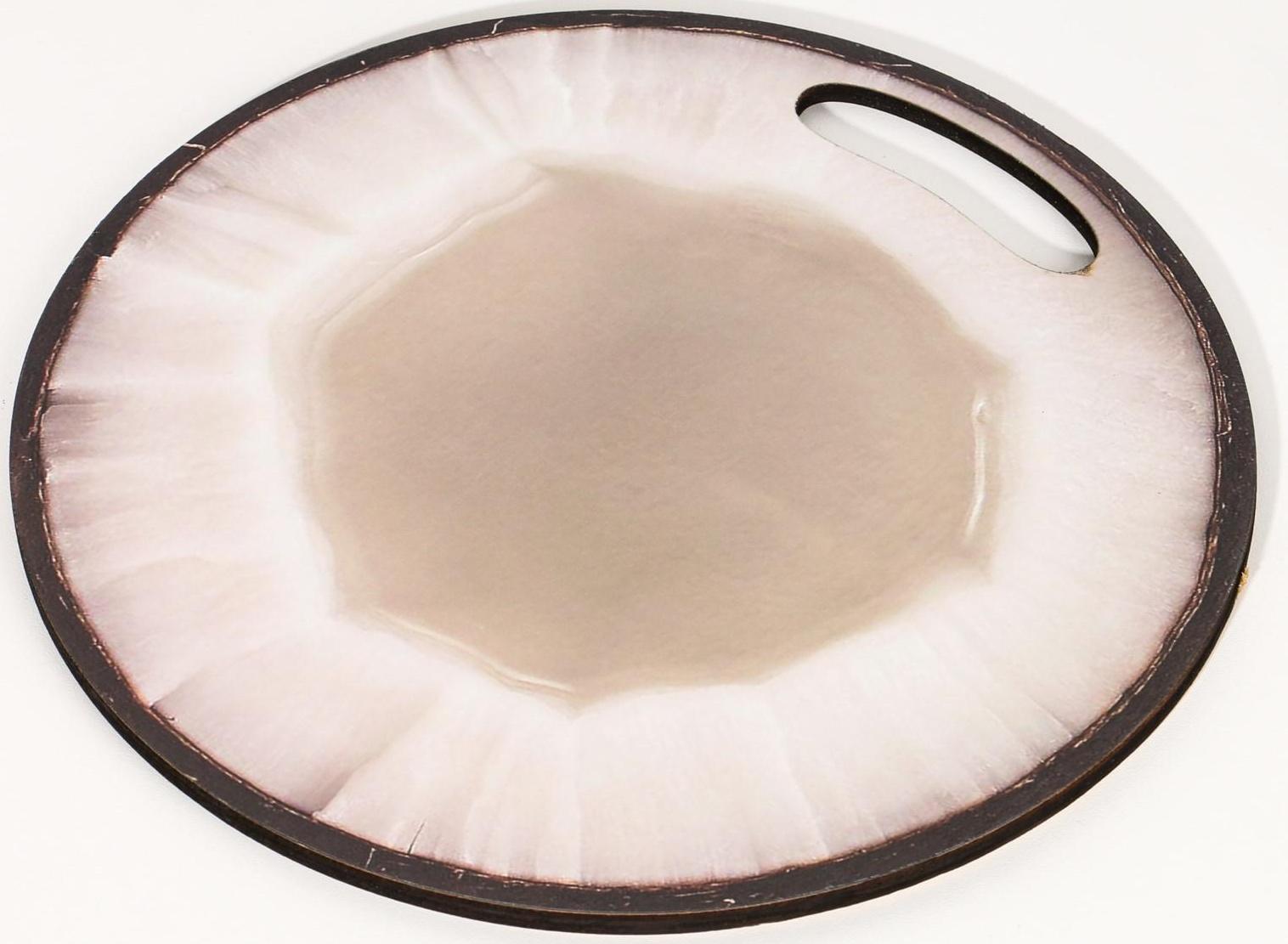 Доска разделочная и сервировочная круглая кухонная 