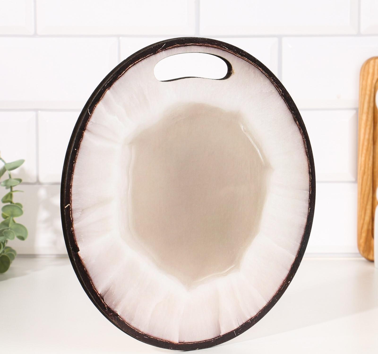 Доска разделочная и сервировочная круглая кухонная 