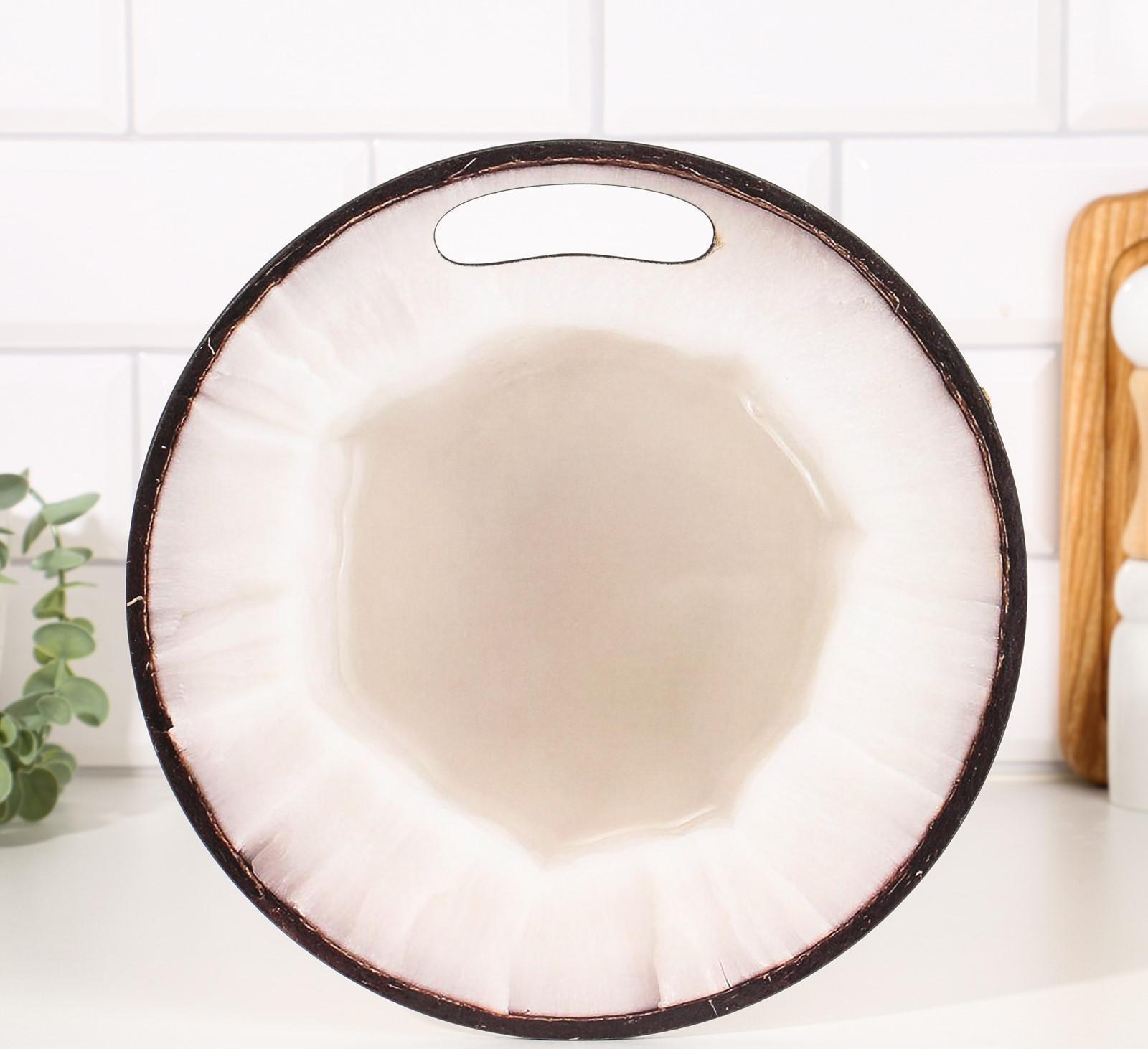 Доска разделочная и сервировочная круглая кухонная 